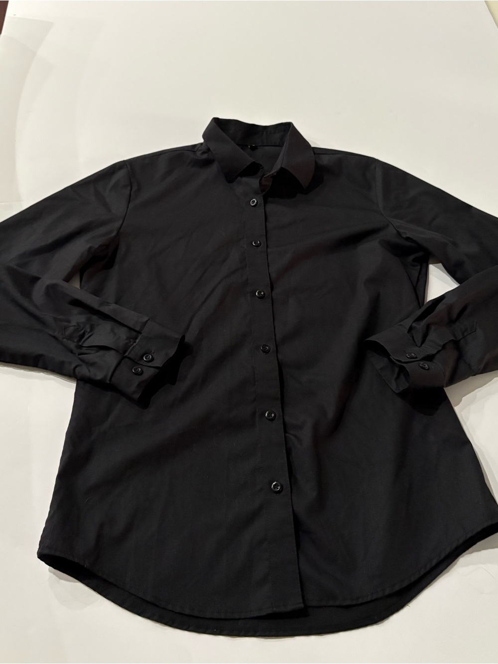 Women's Black Button-Down Shirt